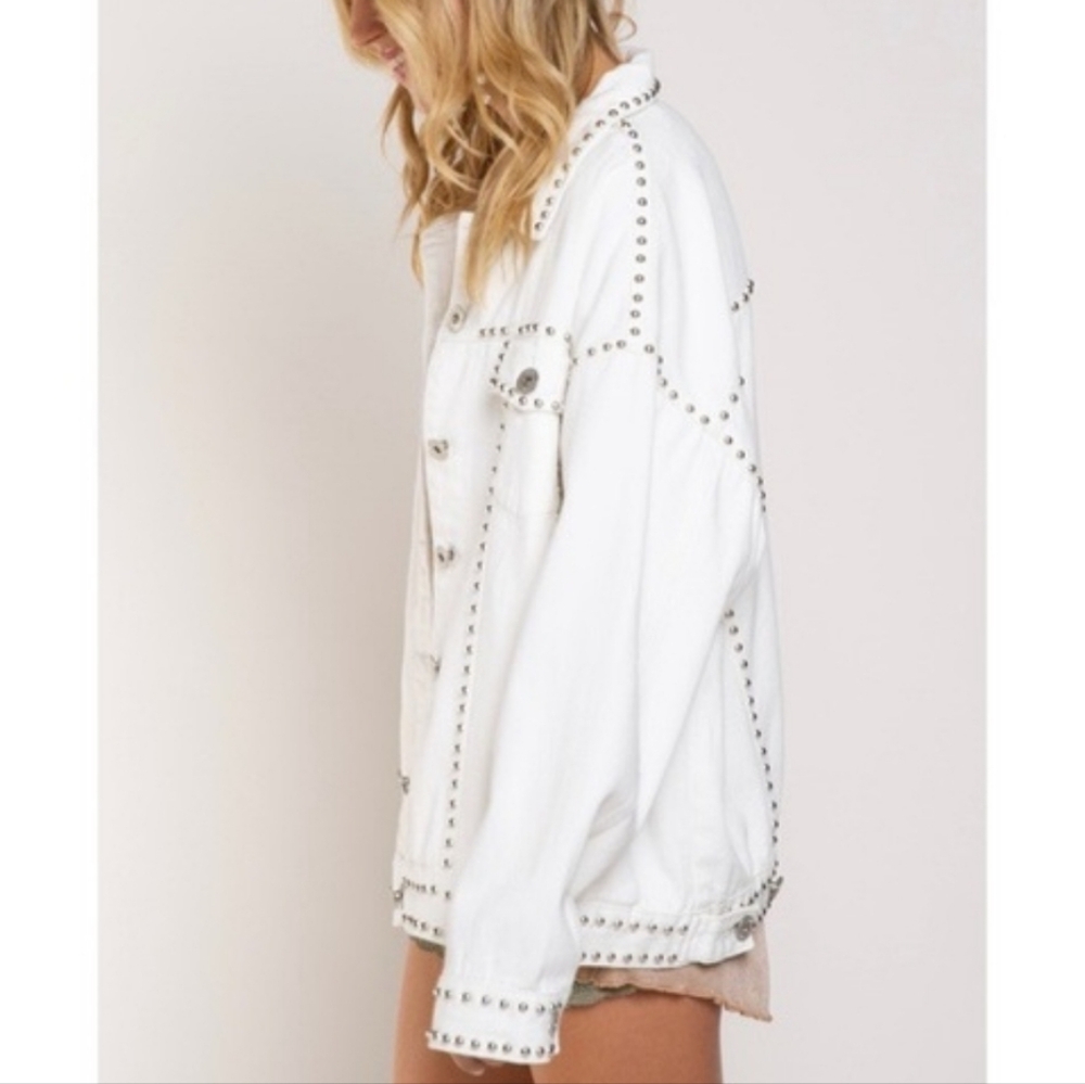 POL White Denim Jacket